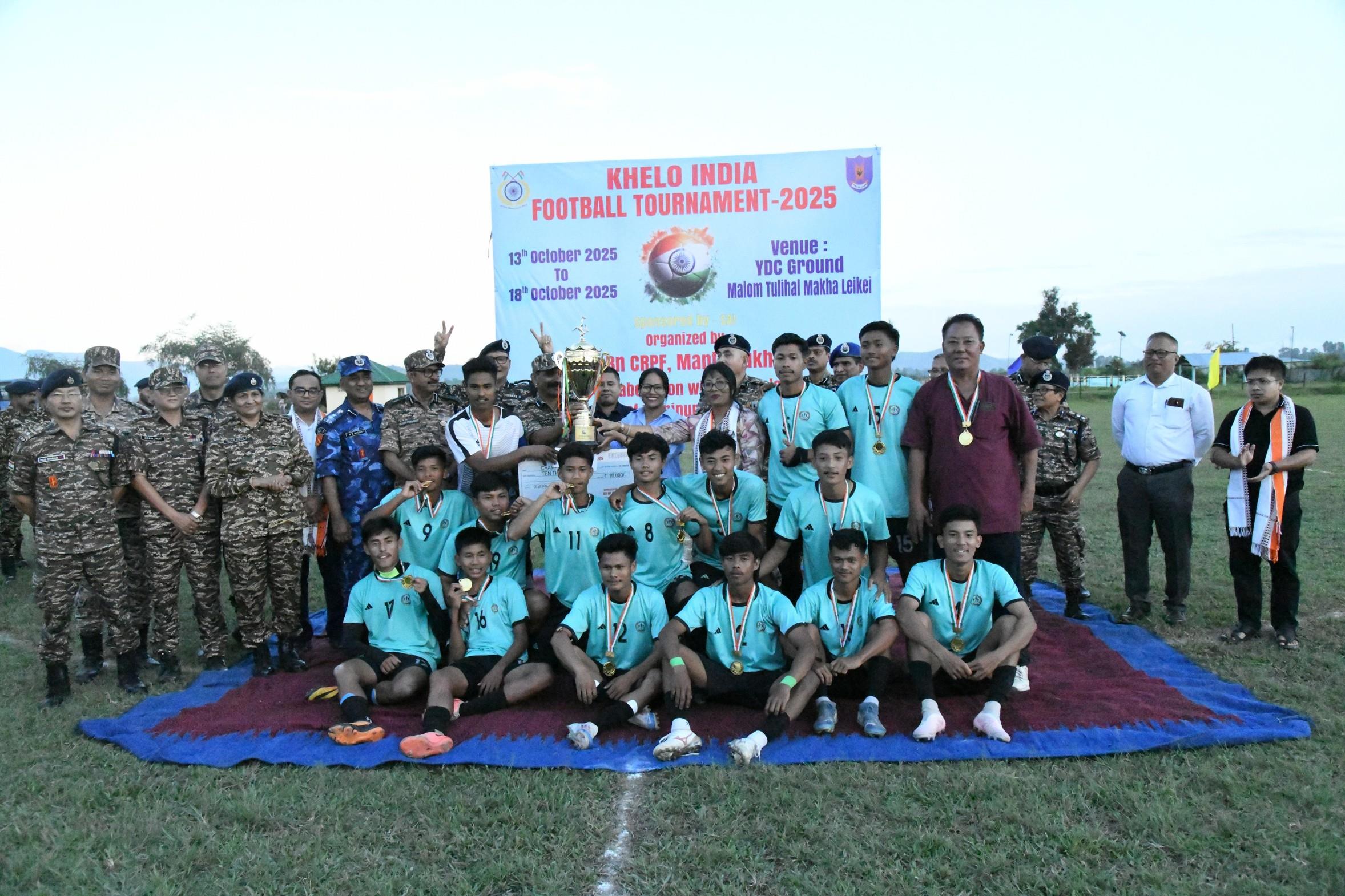   Football tournament organized by CRPF, M&N Sector as part of Khelo India Scheme under the theme of peace & development